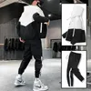 Men S TRACKSUITS Men Tracksuit Casual Joggers Hooded Sportwear Jackets and Pants 2 Piece Set Hip Hop Running Sports Suit 230414