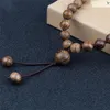 Strand 8mm Bracelets de miçangas de madeira para homens Mulheres naturais de panzolas budistas de sândalo Bulbões de oração de madeira Mala colares de charme de charme presentes