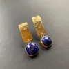 Orecchini pendenti vintage etnici finti lapislazzuli goccia per le donne Accessori gioielli personalizzati blu scuro creativi bohémien