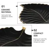 Jewelry Pouches Leaf Tray Vanity Decor Light Luxury Ornament Storage Display Board Organizer Holder Ceramics Container Plate
