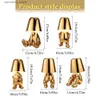 Nattljus Italien Little Golden Man bordslampa Touch Touch Switch Led Night Light Coffee Shop Bar Bedroom Decor Reading Lamp Mors dag Gift Q231114