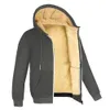 Mens Jackets Fleece Lining Hoodie Windproof Full Zip Warm Coats Thicken Casual Outwear Sportswear Hooded 231113