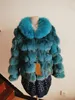 Dames bont faux winter dames echte vos jas 100% natuurlijke jas kraag mode luxe streetwear dames bovenkleding 231113