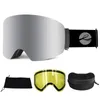 Lunettes de ski LOCLE hommes femmes lunettes de Ski Double couches masque de Snowboard lunettes de Ski Anti-buée OTG UV400 moto motoneige lunettes 231113
