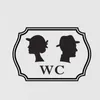 Wall Stickers Personality Of The WC Men And Women Interesting Decorative Door Sticker 2WS0037