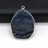 Pendant Necklaces Natural Dragon Pattern Agate Charms Irregular Shape For Jewelry Making DIY Necklace Earrings Accessories 33x45mm