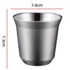 Mugs 86/163ML Double Wall Stainless Steel Coffee Mug Portable Cup Travel Tumbler Espresso Jug Milk Tea Cups Office Water