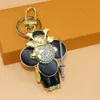 brand key chain fashion men's and women's jewelry luxury designers Car key chain inlaid with crystal diamond fashion clutch pendant