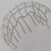 Pinces à cheveux Design luxe strass gland cerceau bandeau couronne pièce pour femmes cristal mariée front chaîne bijoux