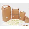 Sacs d'emballage Sac en papier de riz Emballage de thé Mariages en carton Kraft Stockage des aliments Debout 249 J2 Drop Delivery Bureau École Business DHS2P