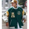 Kvinnors jackor män kvinnor vintage bomber jacka pojke harajuku varsity baseball koreansk mode college uniform överdimensionerade y2k gata rockar