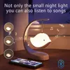 Luzes noturnas LED Night Light USB recarregável Bluetooth Bird Night Lamp 7 cores Table Light Decor Quarto Bebê Namorada Presente Q231114