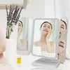 Kompaktowe lustra Trifold Makeup Mirror LED LED Dorm Sos Sosowa lustro Piękno światło wypełniające inteligentne uzupełniające się lustro makijażu Tri 231113