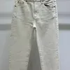 Damesjeans 2023 hoge taille rits verdikte pluche mode warme enkellange denim broek