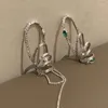 Pendientes traseros, paquete de 2 brazaletes de Metal con Clip para pendientes, puños para las orejas, Material de aleación de moda, joyería para fiesta B85D