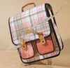 School Bags Fashion Plaid Schoolbag For Kids Lightweight Waterproof Shoulders Orthopedic Backpacks 2023 Children Japanese