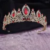 Haarspangen, luxuriös, grüner Kristall, Brautkrone, Hochzeit, Tiaras, Schmuck für Frauen, Abschlussball, Geburtstag, Braut-Kopfschmuck-Zubehör