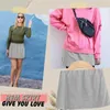 Women's Hoodies With Female Skirt Hem Base Sweatshirt Short All- The In Mini Lingerie