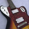 Custom Shop Jazzmaster Deluxe 3 tons Sunburst Jaguar Guitare électrique Humbucker Pickups Red Pearl Pickguard Touche en palissandre, incrustation de points, pont trémolo