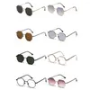 Gafas de sol de diseñador redondas para mujer y hombre, gafas de sol a la moda, gafas de sol Vintage Steampunk con montura pequeña UV400