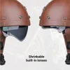 Capacetes de ciclismo verão capacete de motocicleta meio couro pu retro moto helm moto moto motocross com para homens mulheres casco dot 231113