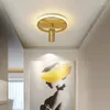 Ceiling Lights Decorative Light Luxury Modern Hallway Lighting Led Lamp Glass