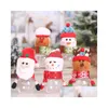 Christmas Decorations Plastic Candy Jar Theme Small Gift Bags Box Crafts Home Party 10.19 Drop Delivery Garden Festive Supplies Dhhl1
