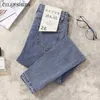 Jeans da donna CHIC Jeans skinny in denim elastico Donna Pantaloni a matita a vita alta Donna Sfilata di moda coreana Slim High Light Blue Grey Jean Female 230413