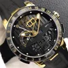 AAA 3A qualité hommes montres 43mm saphir verre bande de caoutchouc avec boîte-cadeau automatique mécanique Jason007 montre 1