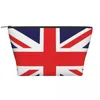 Kosmetiska väskor Union Jack Trapezoidal Portable Makeup Daily Storage Bag Fall för resor toalettarty smycken