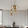 Pendellampor nordiska moderna glasbelysning fixturer loft led hängande lampa för kök restaurang vardagsrum sovrum wj10