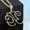 Anpassade namn Cursive Letters Pendant Necklace Gold Silver Charm Män kvinnor Fashion Hiphop Rock Smycken med Rope Chain24155082400