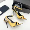 Sandaler Fashion Open Toe Ankle Strap Women Silk Heels för 2023 Gjorde överdimensionerad 43 Pump Sheepskin Sexig Party Wedding Shoes