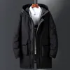 Down Jacket Men's Long 2023 New Thicked Winter Trend Cool and Trendy Brand Work Jacket