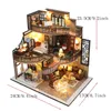 Akcesoria do lalki Kreatywne ręcznie robione DIY 3D Puzzle Pink Doll House Model Model dziecięce zabawki dla dziewcząt dla nastolatków dorośli 12gifts 231114