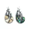 Pendant Necklaces 1 Piece Classic Natural Abalone Shell Zinc Alloy Exquisite Fashion Trend Homemade DIY Necklace Accessories 53 X 28mm