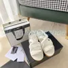 Rope woman Metal blade foam designer slide Metal luxury Chain man Slipper Designer Fashion platform sandal beach flat slides shoe fast shipping