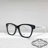 Solglasögon Designer Eyeglass Frame Female Chic Plain Black Box Myopia kan matchas olika grader UB48