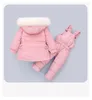 Down Coat Children Clothing Set Winter Girls Duck Jacket Baby Snowsuit 2st Ytterkläder Varma mjuka barn Jumpsuit 1-5Y