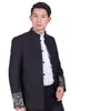 Abbigliamento etnico da uomo Abiti Tang Cappotto Pantaloni Colletto alla coreana Abito Zhongshan Cinese Gioventù Hanfu fibbia Matrimonio Spettacolo Indumento