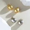 Stud Ingemark Vintage couleur or grosse goutte d'eau dôme boucles d'oreilles pour les femmes à la mode Punk brillant larme boucle d'oreille bijoux accessoires 231113