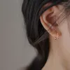Boucles d'oreilles créoles classique petit rond torsadé Punk Simple coréen bijoux cadeau pour dames