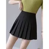 Skirts Sexy Women Pleated Skirt Summer High Waist Chic A Line Ladies Pink Mini Skirt Korean Zipper Preppy Style Girls Dance Skirts 230414