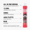 Originele QUIZZ QD30 Plus 4000 PUFFS Wegwerp vape E-sigaret 12 ml Voorgevulde 650 mAh batterij 3 maanden garantie RGB glow vapes pen starterkit Authentieke groothandel