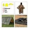 Raincoats 3 in 1 Multifunctional coat Waterproof Poncho Backpack Hiking Cover Motorcycle Outdoor Awning Camping Tent Mat 230413