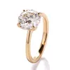 Aangepaste Moissanite Ring 10k 14k 18K Wit Goud Verloving Dames Bruiloft Prachtige Diamanten Sieraden Ring