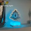 Nattlampor polychrome led nattljus roterande atmosfär lampa par sovrum dekorativa barn vän överraskning födelsedagspresent souvenir q231114