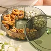 Płyty magazynowe Tray Nut Platter Candy Server Dish Dived Suszone owoce Nowoczesna przystawka serwująca impreza