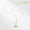 Chains Vintage Personality Hook Pendant Necklace 14K Gold Plated For Women Jewelry Gift