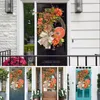 Decorative Flowers Fall Wreaths For Front Door Outside Decorations Home Farmhouse Indoor Outdoor Harvest Decor Porch